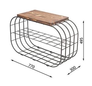 Rustic <b>Shoe</b> <b>Rack</b> With Storage Grid Shelf Space Saving Organizer Strong Curved Frame Stylish <b>Seating</b> Entryway Storage Solution - Product Image 6