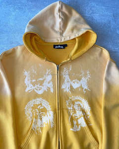 Sudadera con cremallera Vintage para hombre de peso pesado Sudadera con capucha de gran tamaño Logotipo personalizado Impresión de pantalla Gráfico Invierno Carta bordada en 3D - Product Image 4