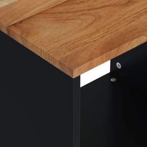 Table basse en bois naturel et noir - Product Image 6