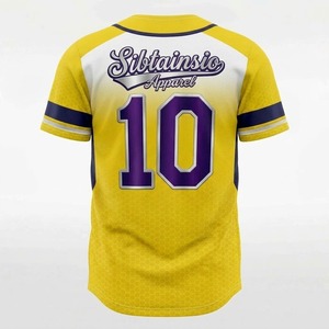 Maillots de baseball personnalisés par sublimation, 100% polyester, anti-bactériens, motif personnalisé, logo, nom, numéro, vêtements de sport en gros - Product Image 3