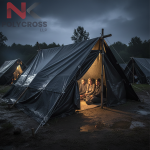 Bâche d'urgence portable pour zones sinistrées, résistante aux intempéries, en rouleau, laminée, pour abri d'urgence - Product Image 6