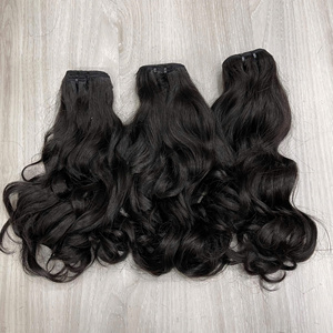 Extensions de cheveux humains vietnamiens naturels ondulés de qualité supérieure, tissage machine, prêts à être expédiés, sans nœuds, sans perte, vente en gros - Product Image 3