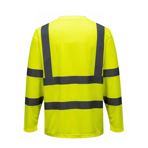Chemise de sécurité en coton haute visibilité avec bande réfléchissante, respirante, toutes saisons, couleur et taille personnalisables, pour la sécurité sur le lieu de travail - Product Image 3