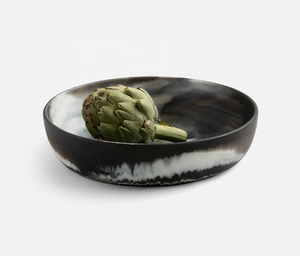Premium Polished Handcrafted Resin Salad Bowl Modern Cute Party Tableware Unbreakable Fruit Serving <b>Aesthetic</b> Dining Room - Product Image 5