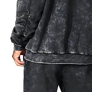 Ensemble de survêtement homme délavé à l'acide de qualité supérieure, en tissu respirant, pour le sport et le jogging, avec sweat à capuche et pantalon, grandes tailles, streetwear, vente en gros OEM - Product Image 6