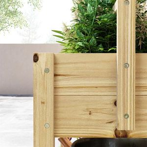 Fioriera zincata con traliccio, orto rialzato per recinzione decorativa da esterno, accessorio da giardino - Product Image 5