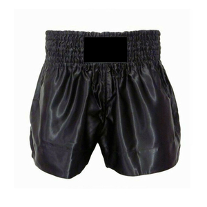 Pantalones Cortos de Muay Thai de Alta Calidad, Casuales, de Satén Transpirable, Cintura Alta, Cierre Elástico, 100% Poliéster, Color Sólido para Hombre - Product Image 1