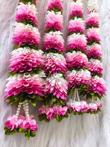 Guirlande en tissu de jasmin colorée faite à la main pour mariage, fête et décoration intérieure |   Décor festif indien/pakistanaise écologique à suspendre - Product Image 6
