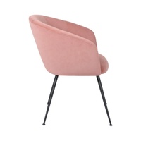 Moderner Design-Freizeitstuhl Rosa Stoffsessel mit Metallbeinen für Zuhause Büro Fitness Esszimmer Küche Wohnzimmer Schlafzimmer Apartment