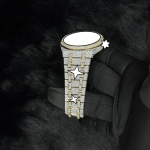 นาฬิกาฮิปฮอปสปอร์ตหรูหรา ระบบออโตเมติก ประดับเพชรโมอิสซาไนต์ VVS สี D สายสแตนเลส ขายส่งสำหรับผู้ชายและผู้หญิง - Product Image 6