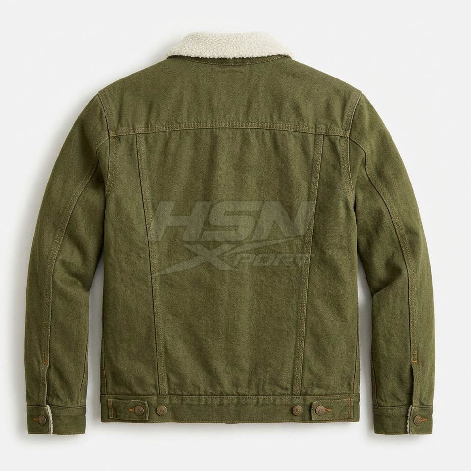 Classic Jeans Sherpa Lined Jacket For Men Warm Winter Outerwear With ...
