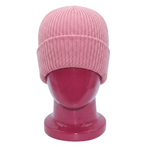 Premium Pink Ribbed Knit Beanie Hat Unisex Cuffed <b>Winter</b> <b>Cap</b> Soft Acrylic Warm Stretch Custom Logo Casual Outdoor Wear - Product Image 4