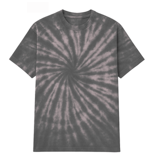 Camiseta de manga corta con estampado tie-dye amarillo para hombre, cuello redondo, informal, con diseño en espiral - Product Image 6