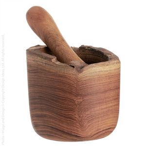 Smooth Finished Wooden Mortar And Pestle <b>Grinder</b> For Seasoning Preparation And Traditional Kitchen Applications - Product Image 1