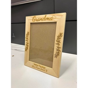 Amazing Wooden Photo <b>Frame</b> Rectangular Vertical Tabletop Handmade Engraved Grandma Design Elegant Decor - Product Image 3