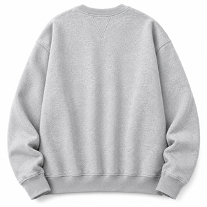 เสื้อสเวตเชิ้ตคอกลมทรงปกติสำหรับผู้ชาย สีเทาล้วน ผ้าฝ้ายถัก 100% สวมใส่สบายๆ สำหรับฤดูหนาว ระบายอากาศได้ดี เป็นมิตรกับสิ่งแวดล้อม แห้งเร็ว - Product Image 3