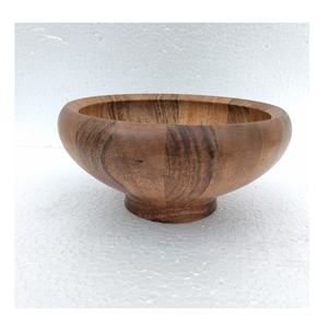 Hot Handmade Acacia <b>Wood</b> Polished <b>Bowl</b> High Quality Disposable Wooden Serving <b>Bowl</b> for <b>Fruit</b> Salad Eco-Sustainable for Hotels - Product Image 5
