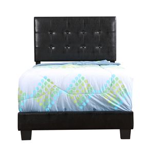 Elegante Letto Singolo Contemporaneo Nero Imbottito - Product Image 4