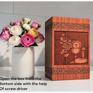 Custom Engraved Wooden Resin Urn <b>Box</b>: <b>Pet</b>/Human <b>Memorial</b> Keepsake urn <b>Memorial</b> Keepsake by AYAANS - Product Image 6