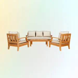 Gartensessel Terrassen-Set Außenmöbel wasserdichtes Sofa-Set australischer zeitgenössischer Mimosa-Außenmöbel-Tisch