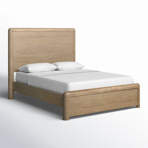 Muebles de dormitorio Queen, cama con panel de madera natural - Product Image 3