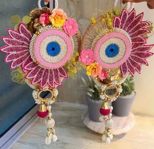 Adorno de Pared de Tela con Ojo Turco Hecho a Mano, Decoración Interior Elegante para Celebraciones Festivas, Cumpleaños y Bodas - Product Image 3