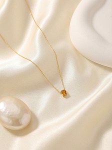 จี้ซิทรินสีส้มอ่อน จี้ทรงสี่ขา เงินแท้ 925 ชุบทอง 14K สร้อยคอสำหรับผู้หญิง เครื่องประดับ - Product Image 5