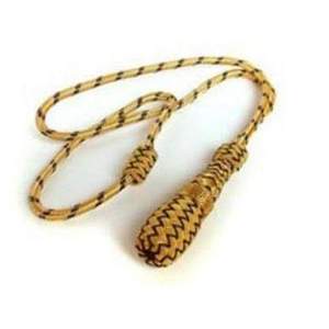 Nœud de sabre en or OEM pour accessoires de sabre et de ceinture de cérémonie, vente en gros, badges Hamza dorés et argentés en fil métallique, personnalisables - Product Image 1