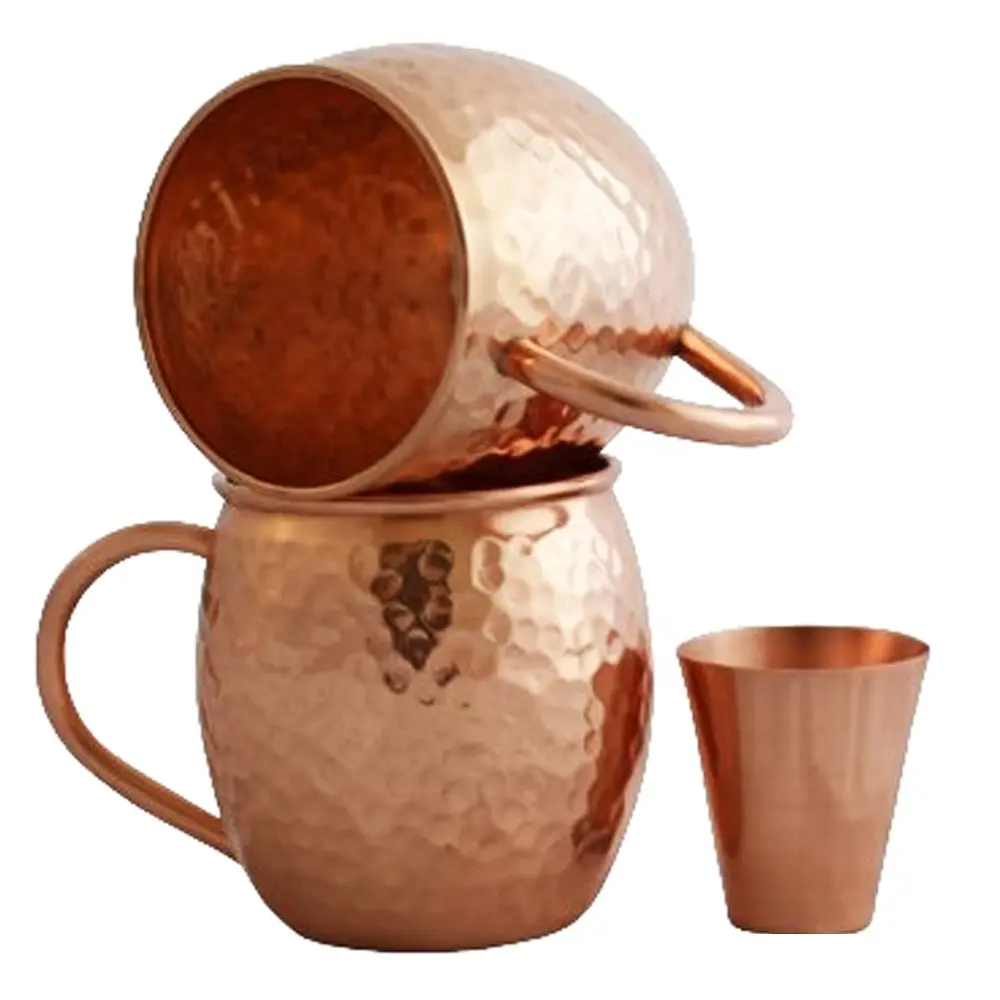 Tazas de cobre de mula de Moscú, tazas de cobre y latón, vasos, jarras, vasos, vasos de chupito, copas, copa de Julepe, tazas, tarro, jarra
