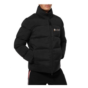 Veste bulle d'hiver unisexe de grande taille avec logo personnalisé pour hommes Vente en gros de tissu tissé à col montant style mode - Product Image 1