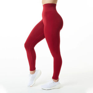 Pantalones deportivos de cintura alta con malla fruncida para mujer, levanta glúteos, pantalones de fitness, pantalones de yoga con efecto piel desnuda y realce de glúteos - Product Image 1