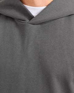 Sudadera con capucha informal de manga larga para hombre, con logo personalizado, dobladillo y puños acanalados, de gran tamaño, al por mayor, de última tendencia - Product Image 4