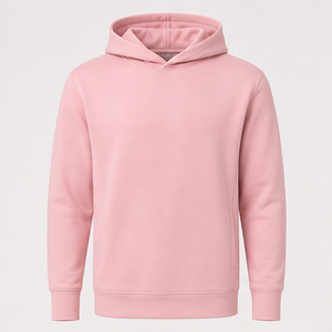 เสื้อฮู้ดผู้ชายสีชมพูพาสเทลแบบเรียบง่าย สวมใส่สบาย ไม่มีเชือกผูก ด้านหน้าเรียบ น้ำหนักเบา ผ้าคอตตอนเทอร์รี่ รุ่น MHOOD-0026 - Product Image 1