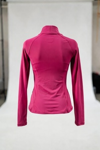 Veste de yoga respirante et durable pour femmes grandes tailles, de haute qualité, avec fermeture éclair intégrale, couleur unie, veste de fitness avec logo sur le devant, sans couture - Product Image 4
