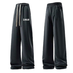 Pantalones Casuales de Algodón para Hombre, Estilo Deportivo, con Logotipo Personalizado, Pierna Ancha, Corte Recto, Holgados, para Otoño e Invierno - Product Image 5