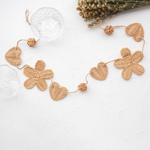 Handbraided rattan <b>christmas</b> garland nature inspired garlands holiday decoration accessories - Product Image 5