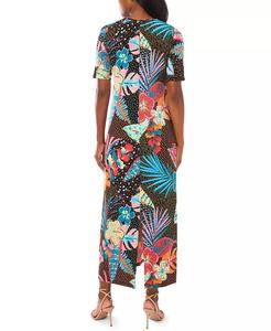 Maxi abito girocollo a maniche 3/4 da donna | Vince Camuto - Product Image 2