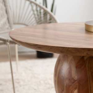 Table basse ronde en bois d'acacia Vandana Aston Sierra - Product Image 4