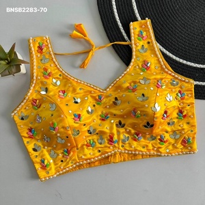 Collection de Blouses Sans Manches en Soie Lourde Ornées de Perles Miroir, Pierres Colorées et Travail de Perles – Mode Femme Exportateur - Product Image 1