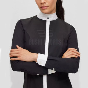 Chemises d'équitation athlétiques confortables en tissu doux et chemises d'équitation pour l'entraînement équestre quotidien - Product Image 5