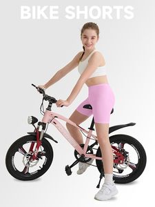 Shorts en tricot pour femmes, couleur unie, taille élastique, décontractés, respirants, taille mi-haute, coupe régulière, 100% polyester - Product Image 6