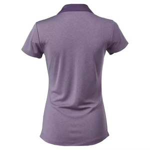 Chemises polo personnalisées, nouveau design, coton respirant, séchage rapide, vêtements décontractés avec logo sur le devant, motif uni pour femmes, chemises polo - Product Image 2