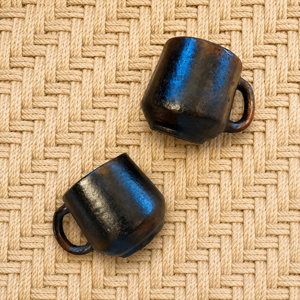 Handmade Black Clay Pottery Mug Traditional Northeast India Artisan Asian Zen Eco-Friendly Reusable 200mL Coffee Tea <b>Cup</b> Rustic - Product Image 3