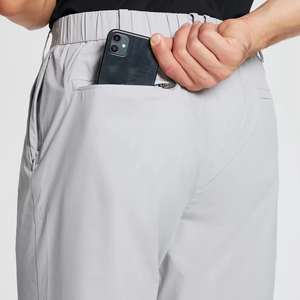 Men's Pants & <b>Trousers</b> <b>Light</b> Gray Straight Fit <b>Trousers</b> High Waist Button Fly Anti-Wrinkle Smart Casual Woven Polyester Pants - Product Image 6