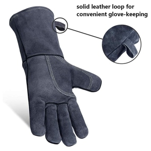 Gants de soudage en cuir de vachette, doublure isolante, feuille d'aluminium résistante à la chaleur, résistants aux flammes, gants de barbecue - Product Image 5
