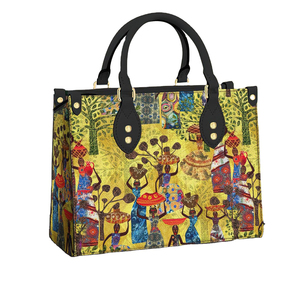 Bolso de Mano de Cuero para Mujer con Diseño Africano, Estilo Personalizado, Tipo Bandolera, Dropshipping POD - Product Image 1