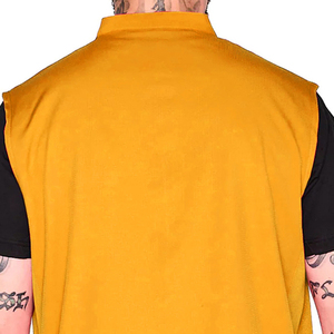 Chaleco Polo Amarillo sin Mangas para Barbería, Ropa Casual para Hombre, Color Sólido, para Uso en Salón - Product Image 6