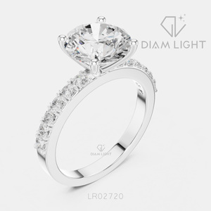 Bague de mariage en or blanc 14 carats avec diamant de laboratoire certifié IGI, taille ronde 1,87 carat, bijou raffiné, cadeau idéal pour fiançailles, mariage ou anniversaire - Product Image 2