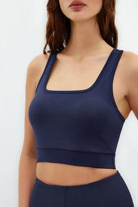 Sujetador deportivo de alta resistencia de spandex Modest 2026, personalizado, con efecto push-up, para entrenamiento, gimnasio, ropa deportiva, diseño de espalda cruzada, sujetador de yoga liso. - Product Image 5