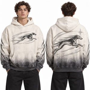 Hoodies courts en molleton de coton avec strass, ourlet court, pierres décoratives, OEM, faible MOQ, fourniture directe usine, logo personnalisé, motifs personnalisés - Product Image 1